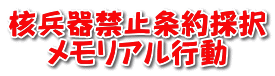 核兵器禁止条約採択 メモリアル行動 