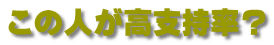 この人が高支持率？ 