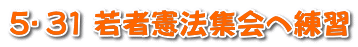 ５31 若者憲法集会へ練習